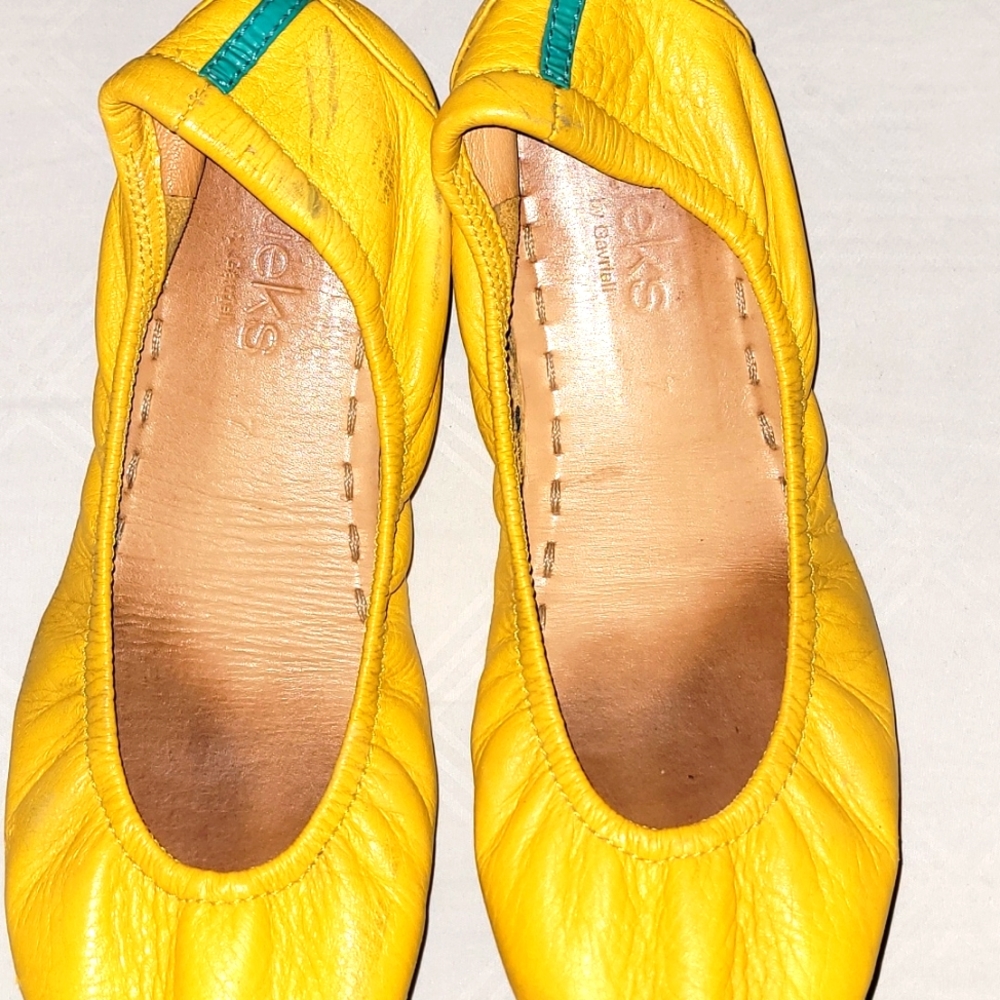 TIEKS leather flats - yellow size 7